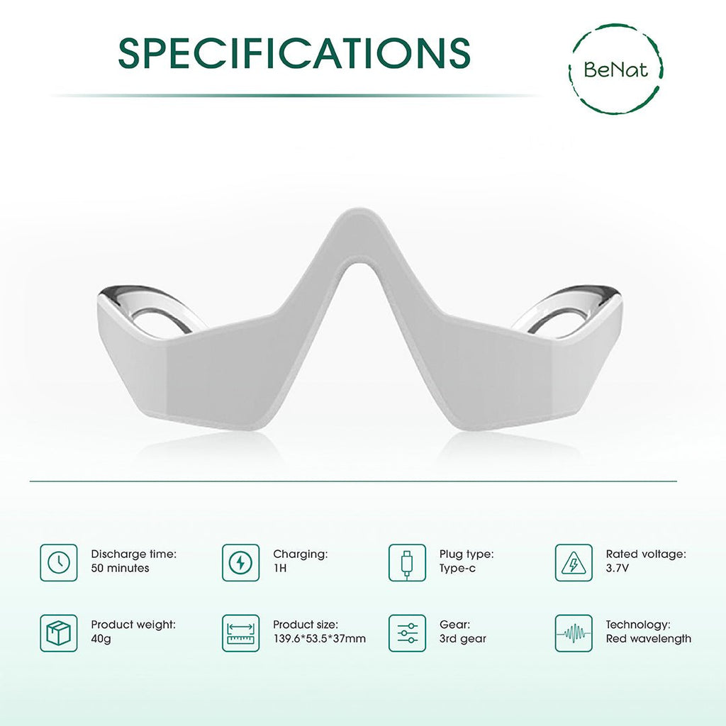 Under-Eye Red Light Therapy Massager| Skin Rejuvenation & Relaxation Device